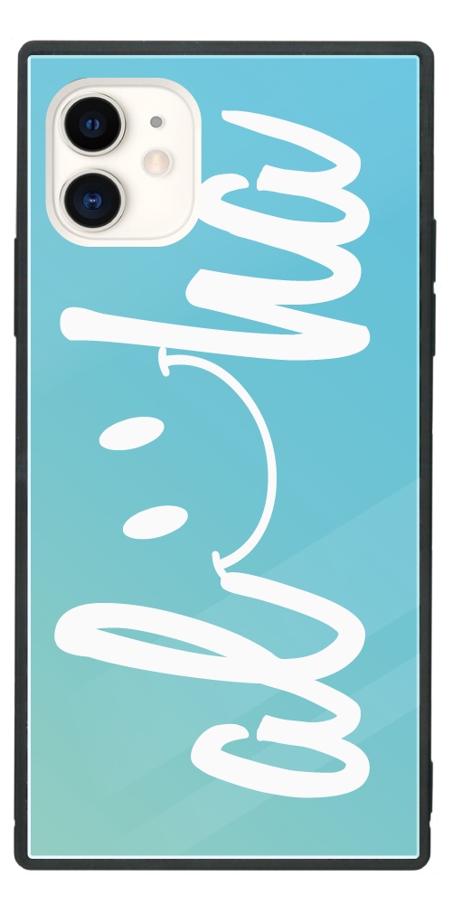iPhone17 iPhone17e ケース ガラス スクエア ニコちゃん