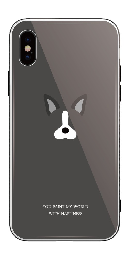 iPhone iPhone17 iPhone17e ケース ガラス 犬 DOG イラスト シンプル