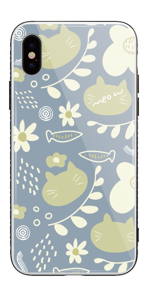 iPhone16 ケース スマホケース 韓国 iPhone15 Pro iphone14 Plus iPhone13 mini ケース ガラスケース TPU おしゃれ 猫 ネコ ねこ Cat キャット meow 北欧風 | ブランド登録なし | 01