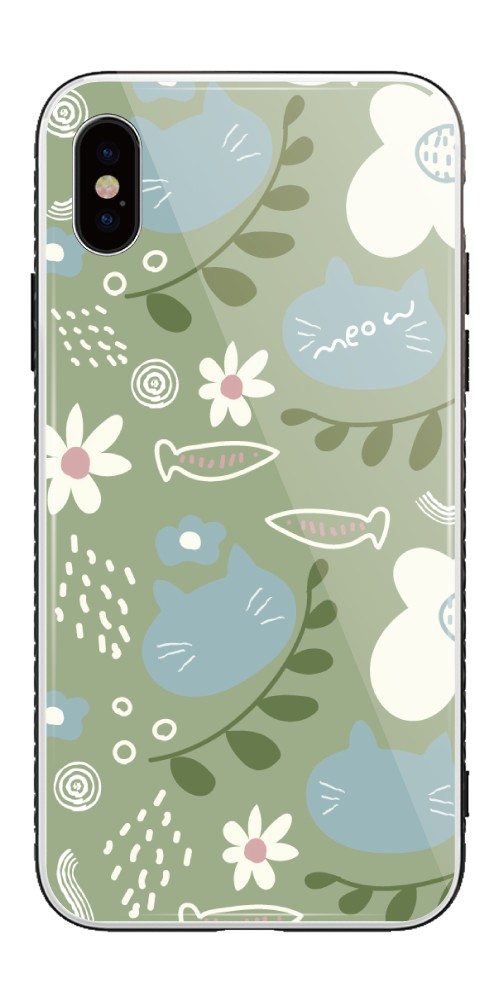 iPhone16 ケース スマホケース 韓国 iPhone15 Pro iphone14 Plus iPhone13 mini ケース ガラスケース TPU おしゃれ 猫 ネコ ねこ Cat キャット meow 北欧風 | ブランド登録なし | 02