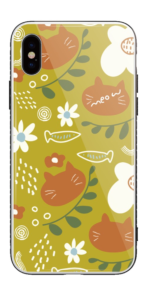 iPhone16 ケース スマホケース 韓国 iPhone15 Pro iphone14 Plus iPhone13 mini ケース ガラスケース TPU おしゃれ 猫 ネコ ねこ Cat キャット meow 北欧風 | ブランド登録なし | 03
