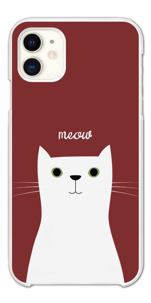 スマホケース ハード 全機種対応 猫 ねこ ネコちゃん ハチワレ 白猫