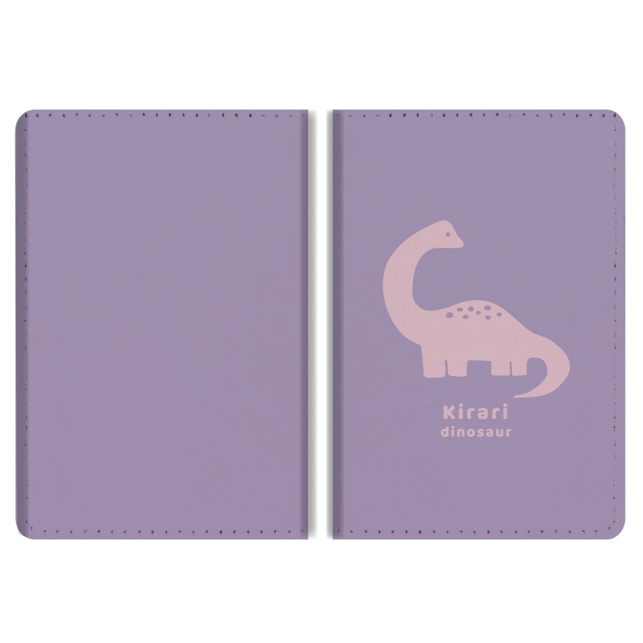 名入れ パスケース 二つ折り 定期入れ ICカード ストラップホール付き