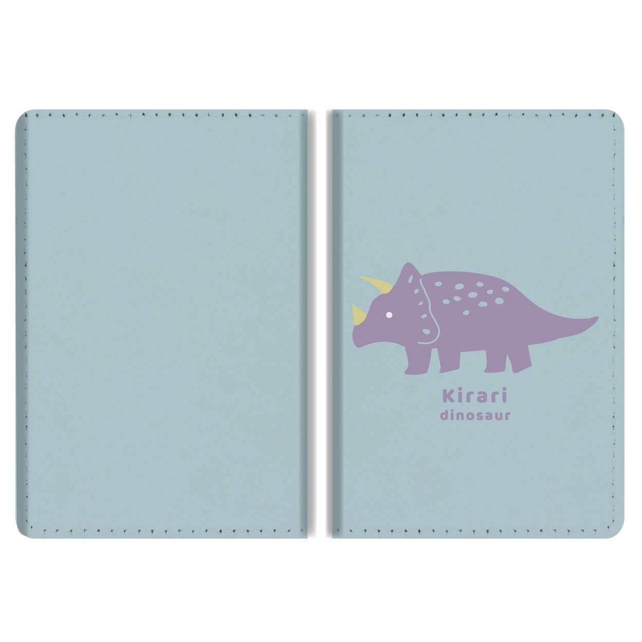 名入れ パスケース 二つ折り 定期入れ ICカード ストラップホール付き