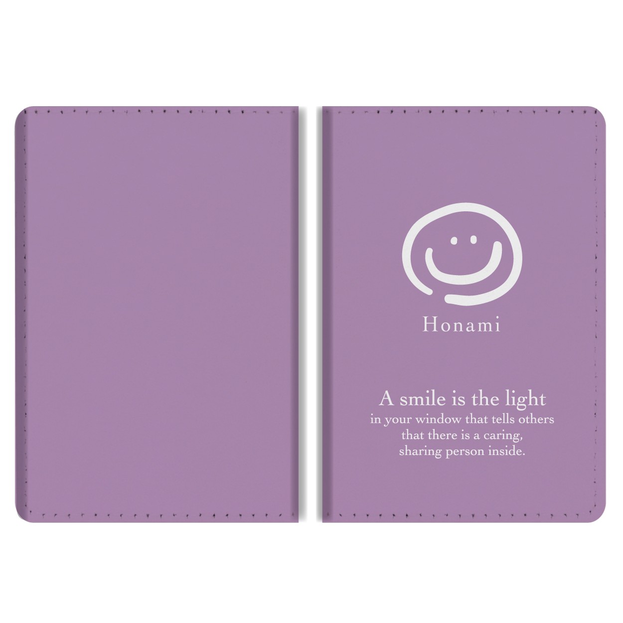 名入れ パスケース 二つ折り 定期入れ ICカード ストラップホール付き