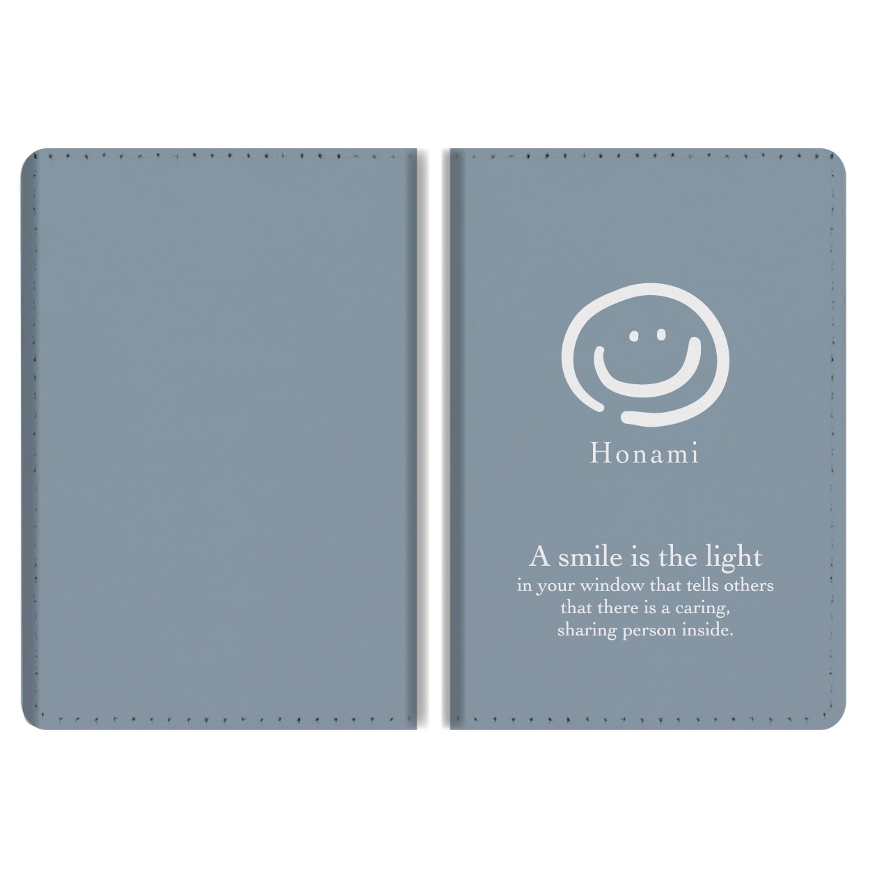 名入れ パスケース 二つ折り 定期入れ ICカード ストラップホール付き