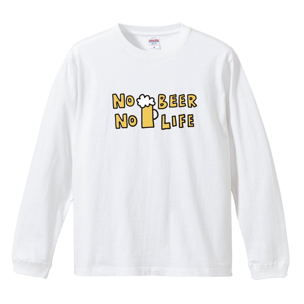 エルメス40 長袖シャツ クリーム色 文字とイラスト おもしろTシャツ 文字 イラスト 長袖 ロンT メンズ レディース キッズ