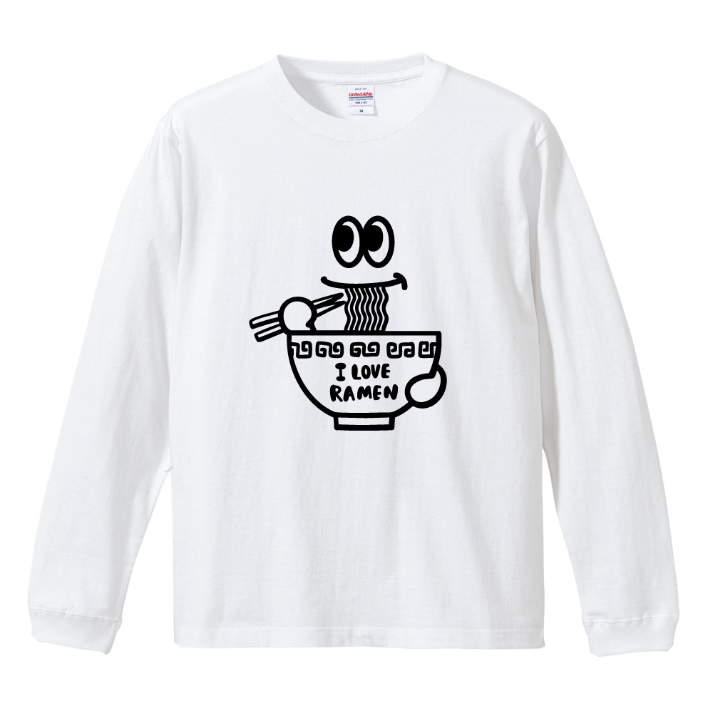 おもしろTシャツ 文字 イラスト 長袖 ロンT ポシティブ 猫 ネコ メンズ