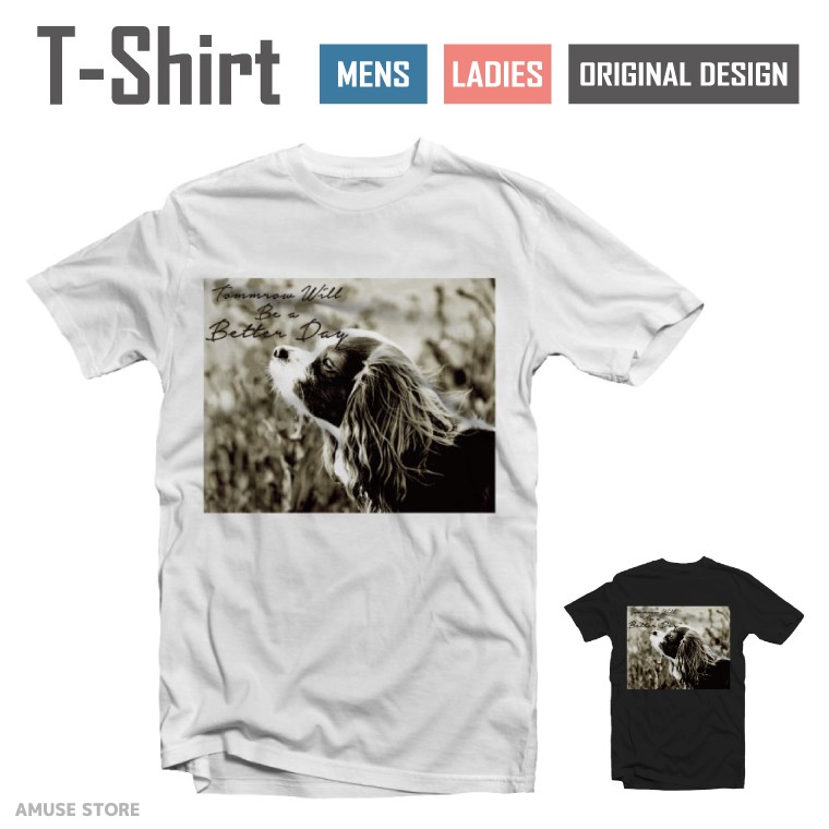 Tシャツ メンズ レディース 半袖 DOG DESIGN 犬 子犬 ドッグ ワン