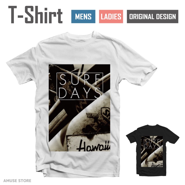 Tシャツ メンズ レディース 半袖 SURF DAY サーフ サマー 夏