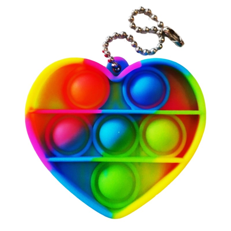 プッシュポップ キーホルダー プッシュポップバブル push pop くま 恐竜 ハート 安い おもちゃ 2点 セット | ブランド登録なし | 03