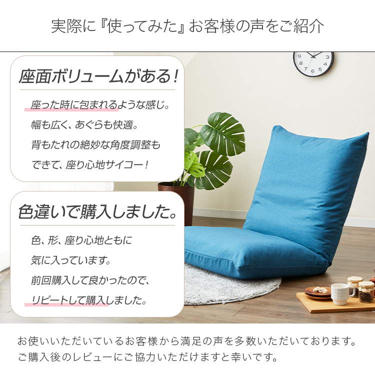 DOSHISHA 座椅子 リクライニング ワイド 折りたたみ クッション