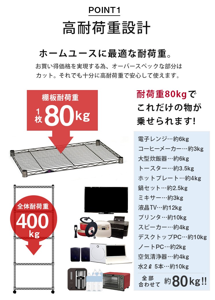 Luminous ラック スチールラック 幅60 奥行35 5段 ルミナス ブラック 