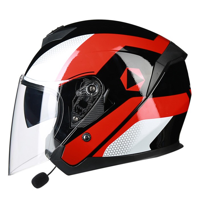バイクヘルメット ヘルメット ジェット 3/4 ダブルシールド
