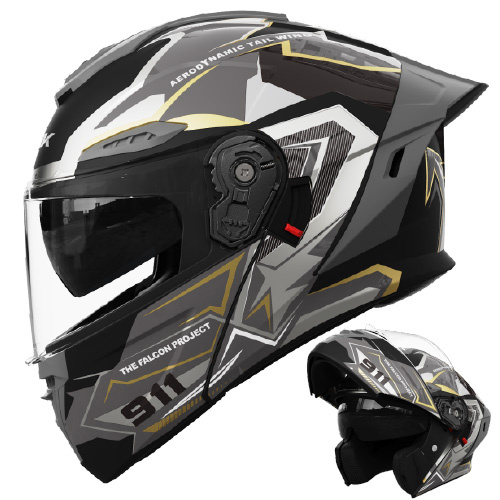 バイクヘルメット フリップアッ プ システム ヘルメット ジェッ ト