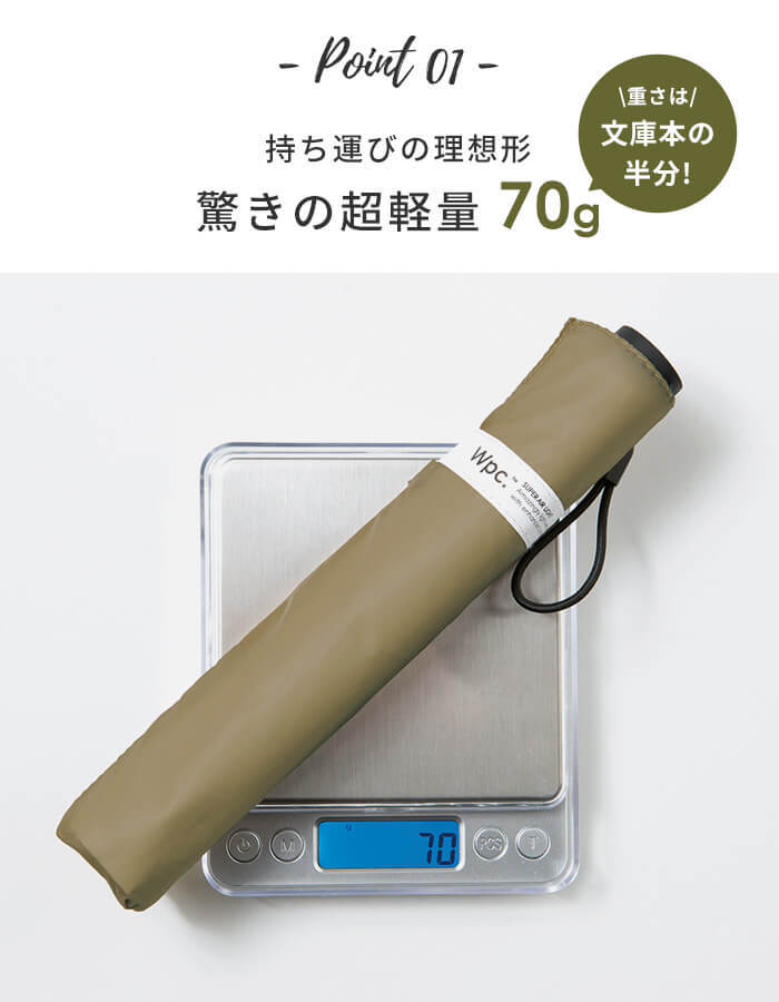 折りたたみ傘 超軽量70g スタンダード スーパーエアライトアンブレラmini WPC メール便送料無料