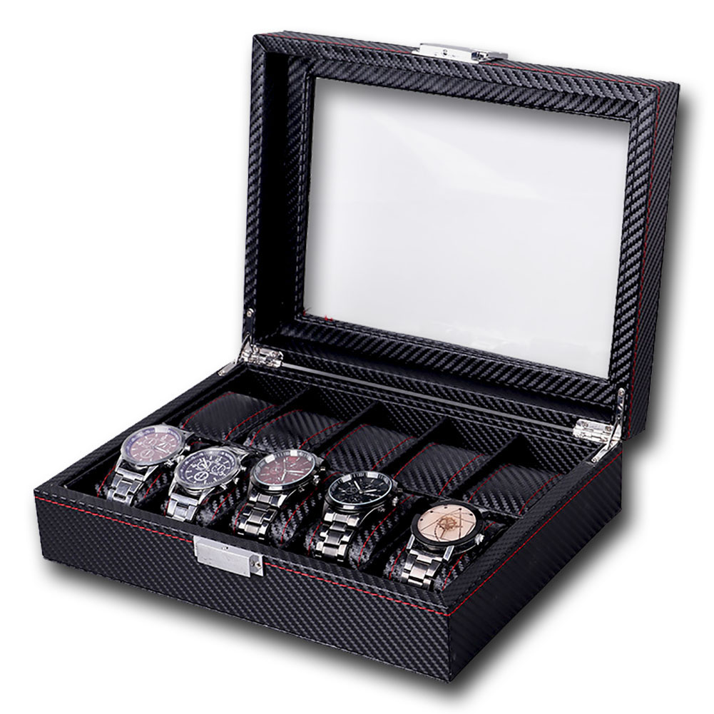 腕時計 ケース ボックス カーボン 収納 時計ケース 腕時計ケース 収納ケース インテリア コレクション 腕時計ボックス ウォッチケース 送料無料｜anami-store｜03