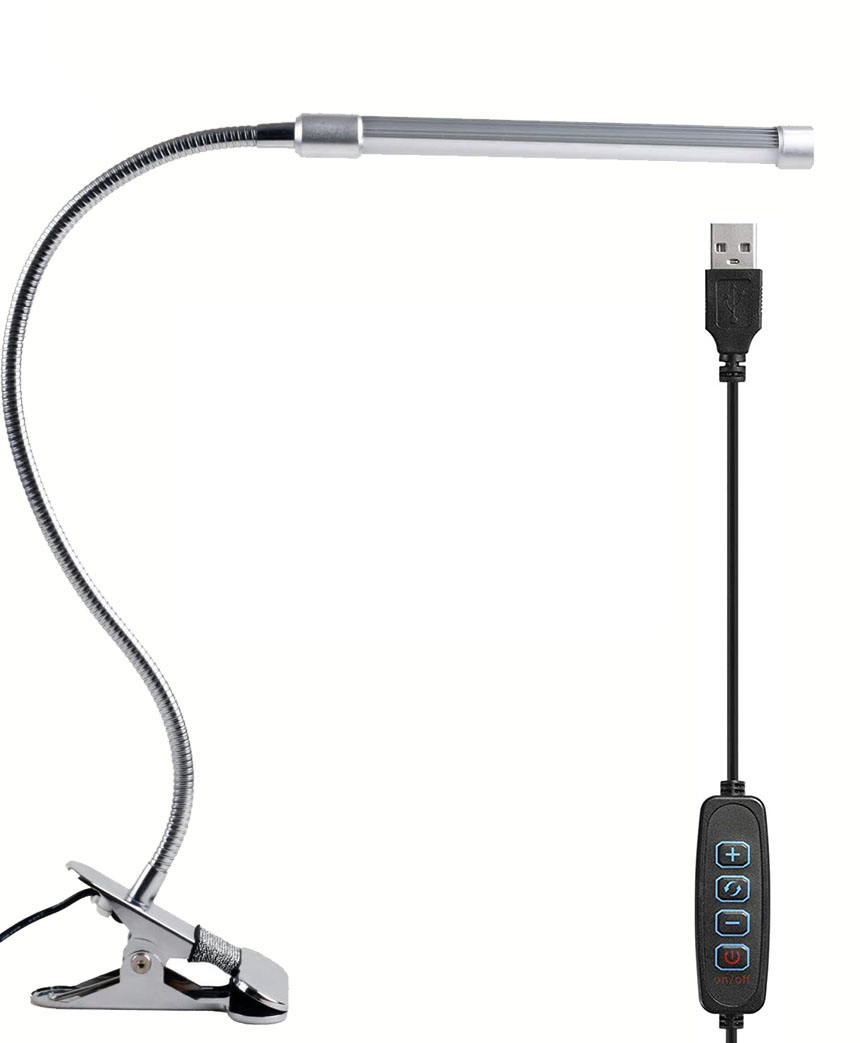 クリップライト デスクライト クリップ USB給電 3段階調色 10段階調光 ライト スタンド 電気スタンド テーブルライト 卓上スタンド 送料無料｜anami-store