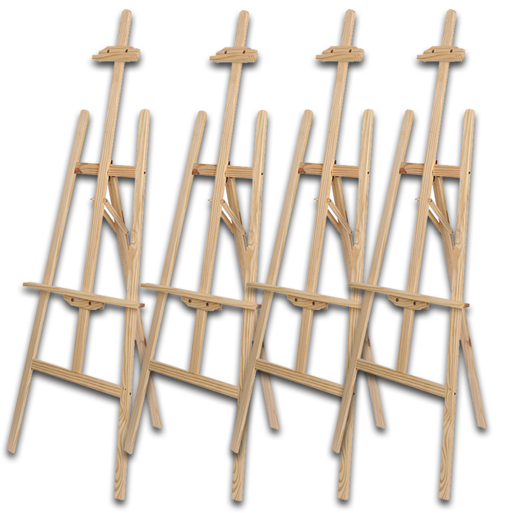 イーゼル 4台セット 木製 150CM 高さ調節可能 スケッチイーゼル 絵画  