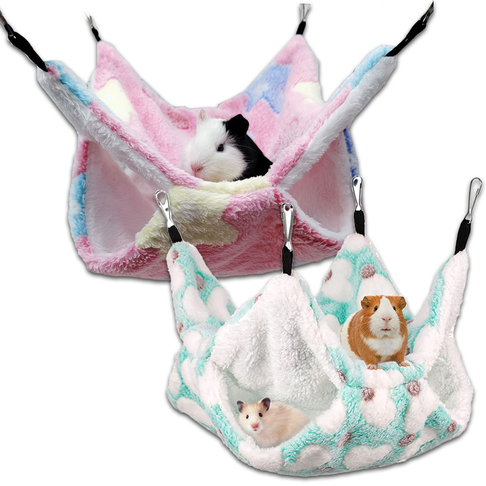8枚セット　小動物用ハンモック☆ブルー☆ハムスター☆フェレット等のケージに Amazon | geneX 小動物用 ハンモック ブランコ 吊り下げ ケージ