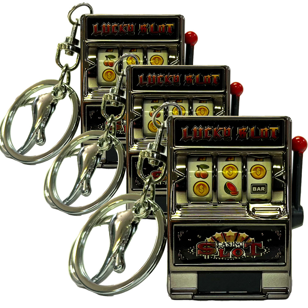 キーホルダー キーチェーン キーリング 3個セット スロットマシン