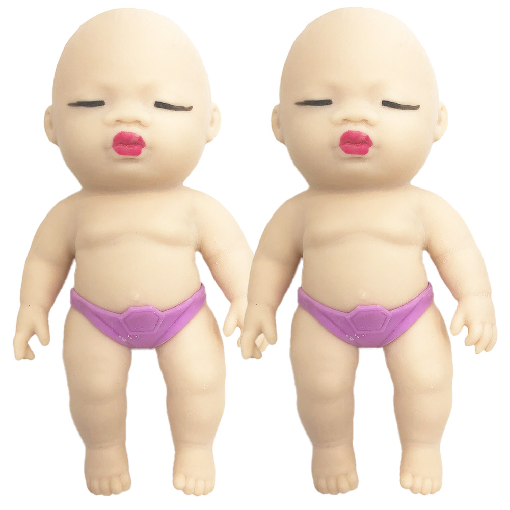 赤ちゃん スクイーズ 人形 スモールサイズ 2個セット おもちゃ可愛い
