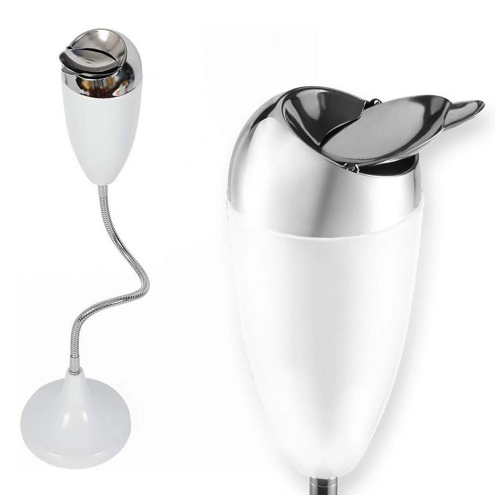 ☆値下げ、訳あり☆ オシャレ！スタンド 灰皿　丸型　ホワイト chromestand01_02.jpg