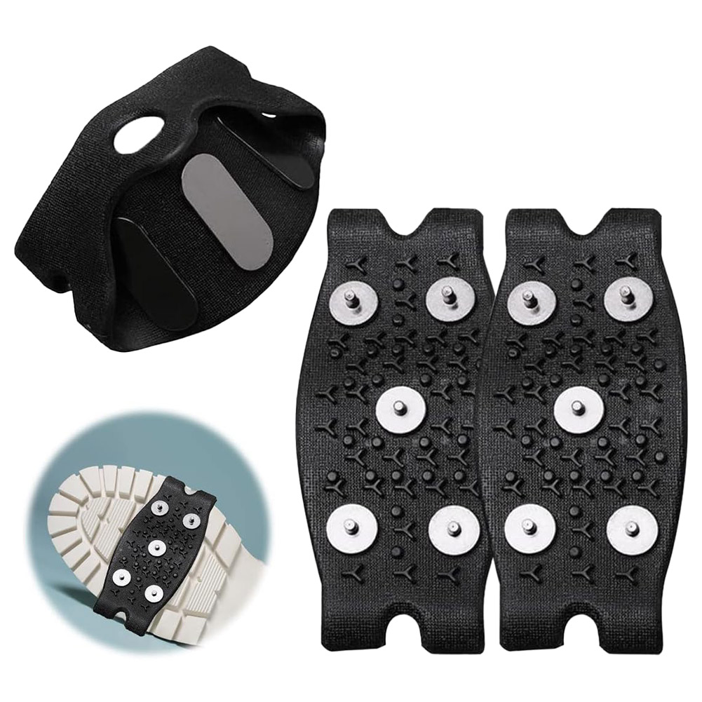 爆買 アイゼン 滑り止め スパイク 1足 簡易アイゼン 雪道 登山 雪山 2カラー 滑り止め 強度 硬度 耐久性 抜群 初心者 上級者 錆にくい 安全