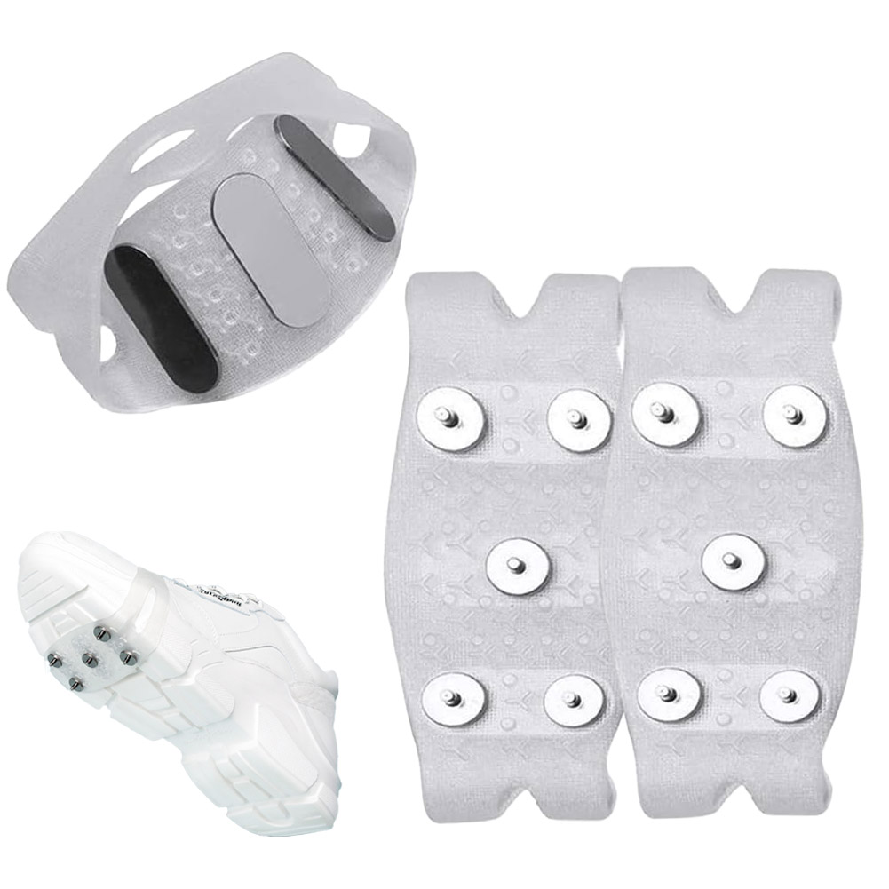 爆買 アイゼン 滑り止め スパイク 1足 簡易アイゼン 雪道 登山 雪山 2カラー 滑り止め 強度 硬度 耐久性 抜群 初心者 上級者 錆にくい 安全