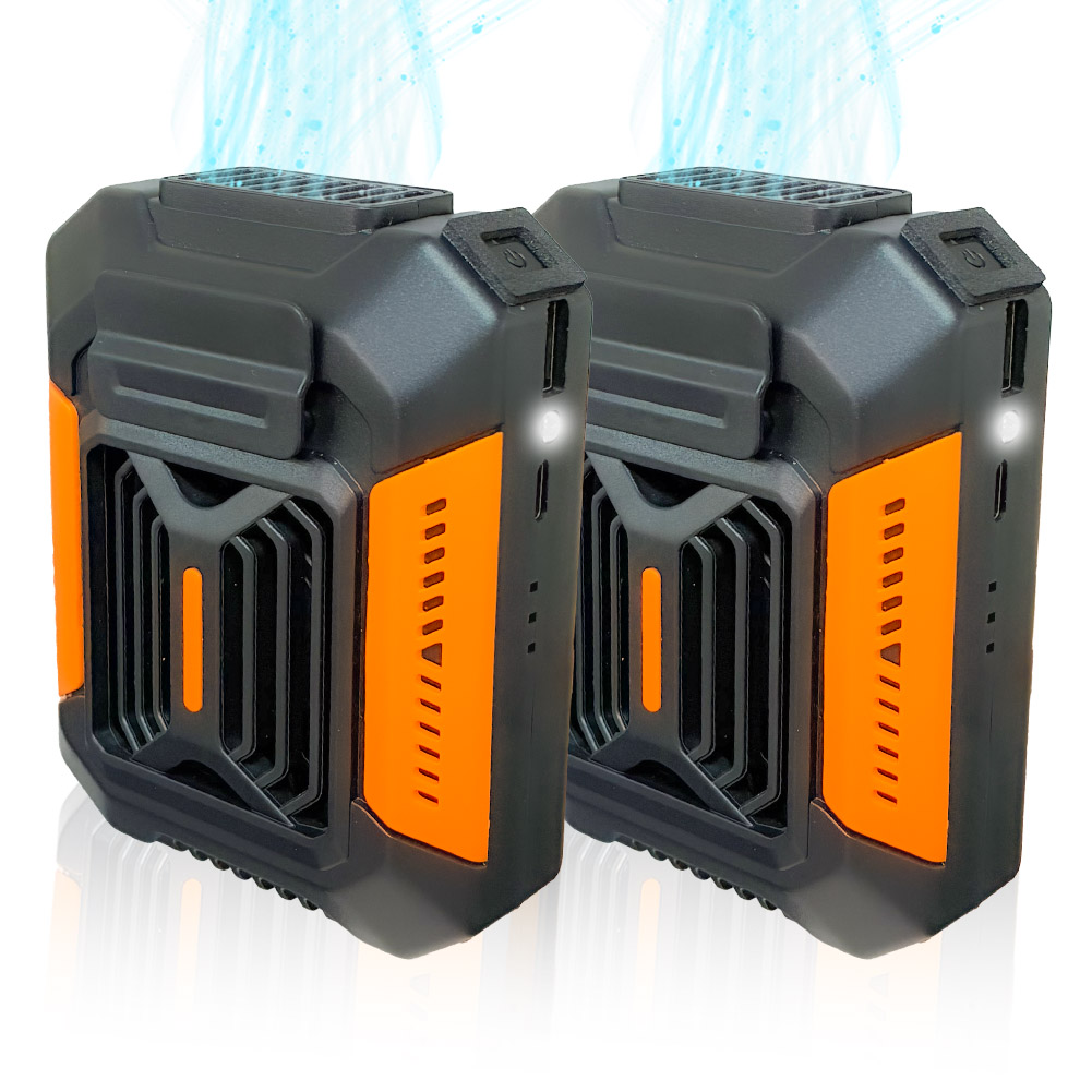 腰掛け扇風機 ベルトファン 強力 2個セット 大風量 3段階風量調整 軽量