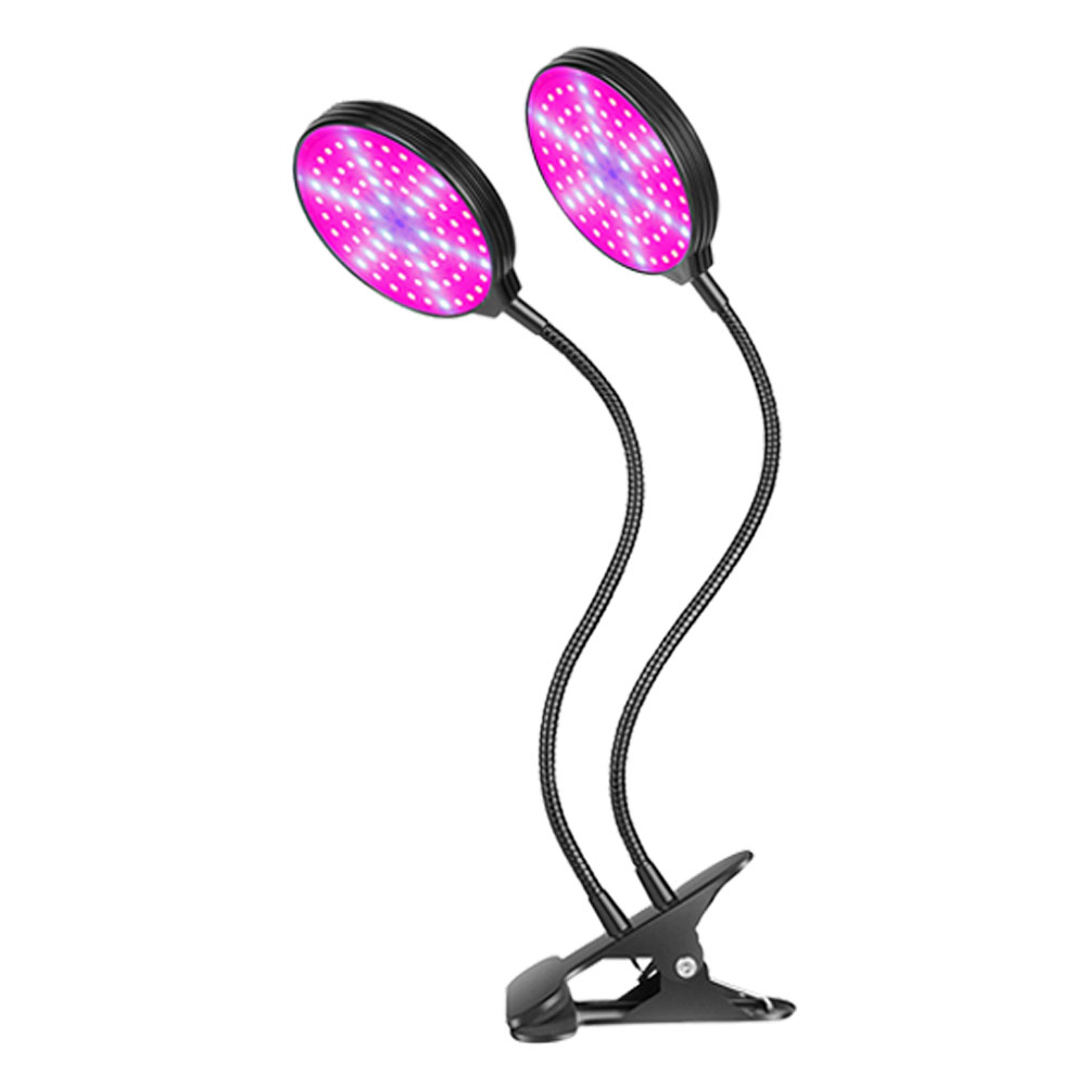LED植物育成ライト 2頭 2灯 植物育成ライト 5段階調光 LED 植物ライト