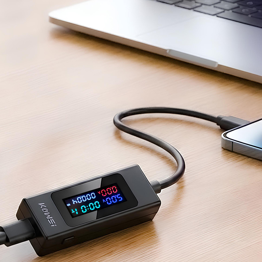 Type-C 電流 電圧 チェッカー 195W 6.5A 対応 USB PD 急速充電 測定器
