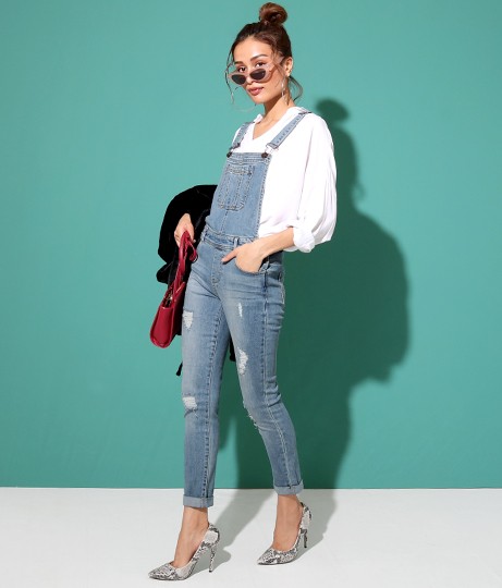 ウエスト ダメージデニムオーバーオールインワン サロペット ダメージ ジーンズ Anap 通販 Paypayモール Anap アナップ オーバーオール