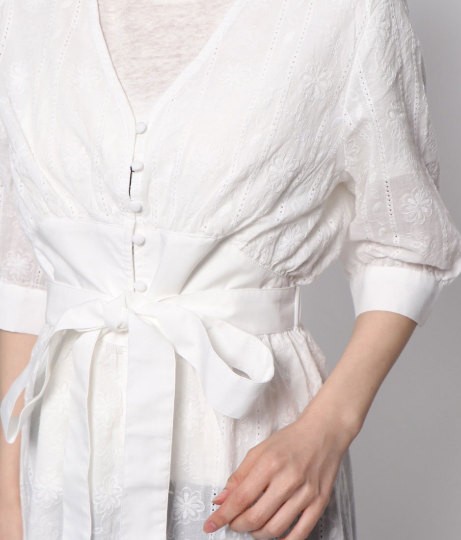 ークをクリ コットン刺繍ワンピースアウリー 茶 オ Anap 通販 Paypayモール Auli