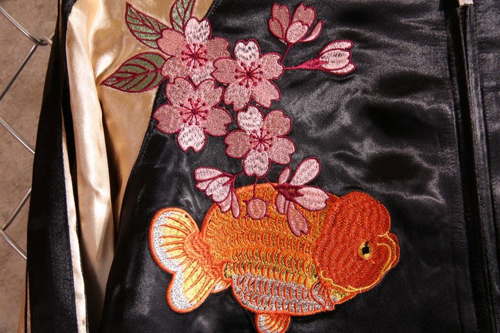 ジャパネスク ランチュウ 刺繍 スカジャン 3RSJ-031ジャケット : ANCH 