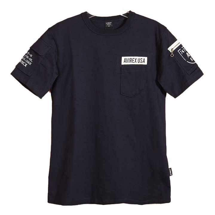 AVIREX アビレックス ファティーグ 半袖 Tシャツ クルーネック ポケット ミリタリー 6113328 アヴィレックス｜anch-crash｜05