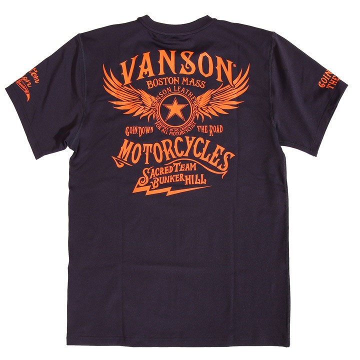 当店別注!バンソン VANSON 吸汗速乾 ドライ半袖 Tシャツ ACV-901 スタンダードサイズ