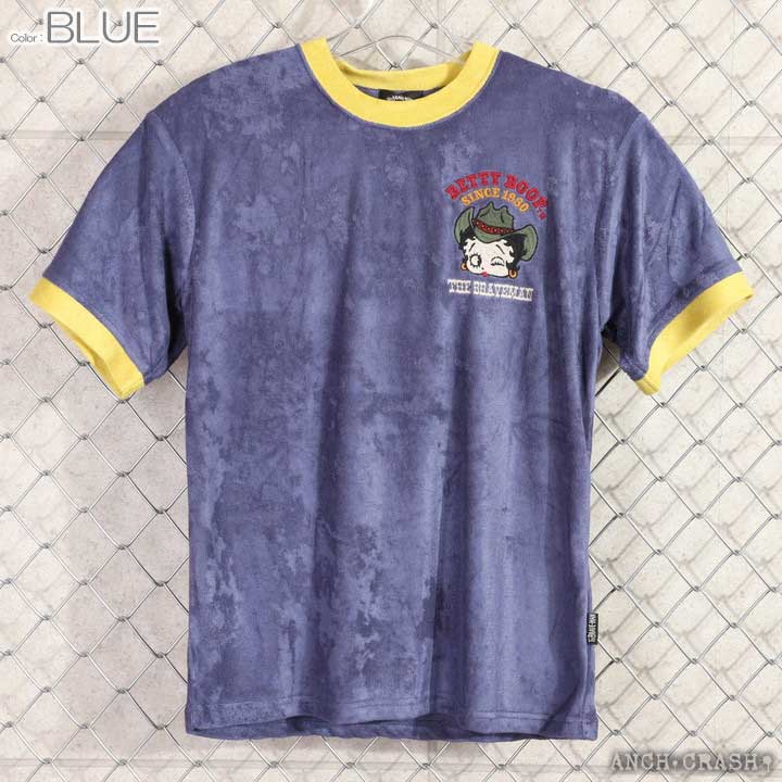 BETTY BOOP（ベティ ブープ） The BRAVE-MAN パイル生地 半袖Tシャツ