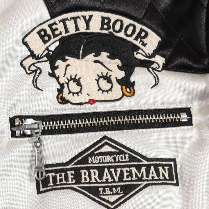 The BRAVE-MAN ベティブープ ボンディングライダース BBB-2355 ブレイブマン BETTY BOOP 刺繍 ベティちゃん｜anch-crash｜07