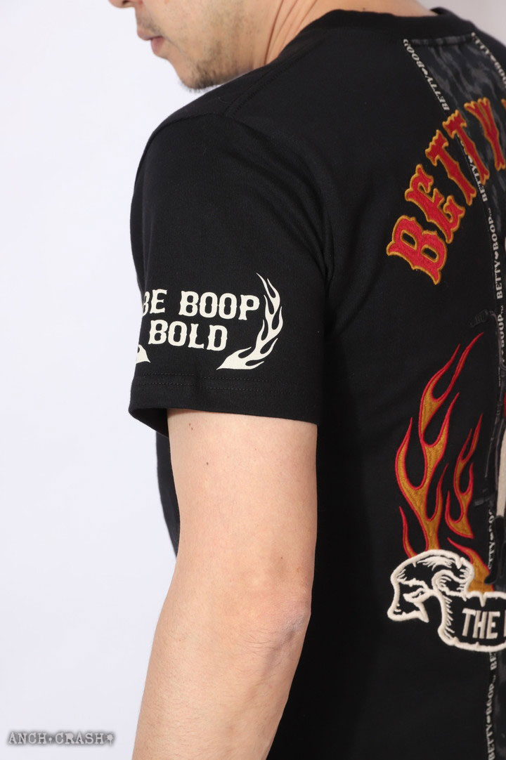 The BRAVE-MAN ベティブープ 半袖Tシャツ BBB-2414 ブレイブマン BETTY BOOP 刺繍 ロゴテープ｜anch-crash｜12