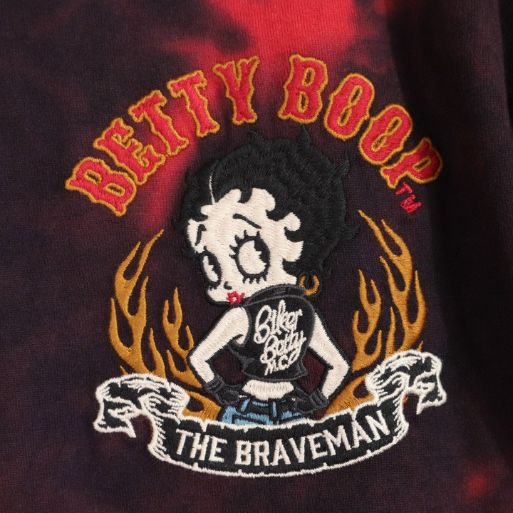 The BRAVE-MAN ベティブープ 半袖Tシャツ BBB-2414 ブレイブマン BETTY BOOP 刺繍 ロゴテープ｜anch-crash｜16