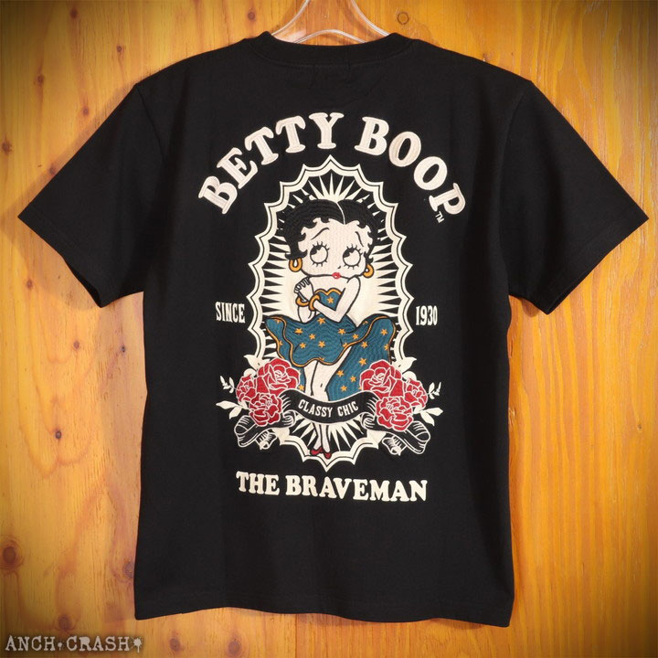The BRAVE-MAN ベティブープ 半袖Tシャツ BBB-2437 ブレイブマン BETTY BOOP 刺繍｜anch-crash｜11