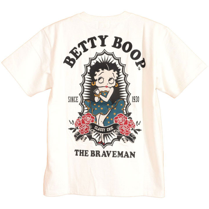 The BRAVE-MAN ベティブープ 半袖Tシャツ BBB-2437 ブレイブマン BETTY BOOP 刺繍｜anch-crash｜03