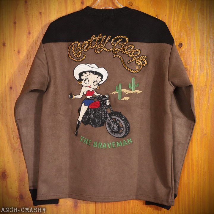 BETTY BOOP（ベティ ブープ） The BRAVE-MAN クルーネックプルオーバー