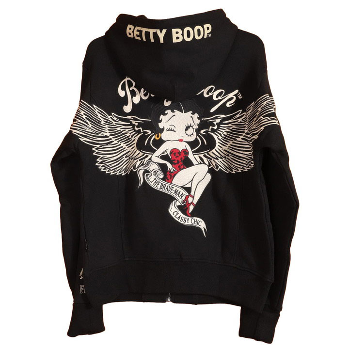 BETTY BOOP（ベティ ブープ） The BRAVE-MAN 裏毛 ZIP パーカー BBB