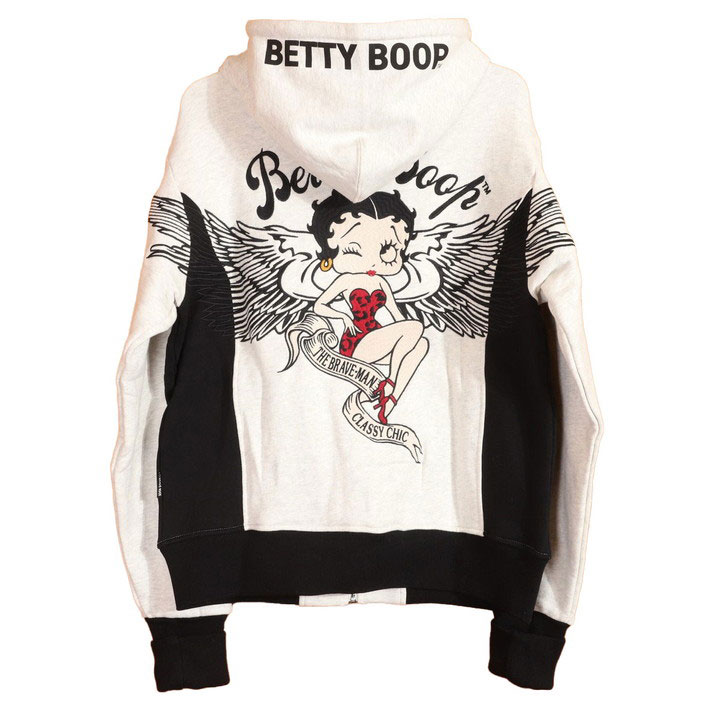 BETTY BOOP（ベティ ブープ） The BRAVE-MAN 裏毛 ZIP パーカー BBB