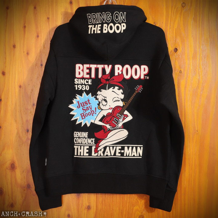 BETTY BOOP（ベティ ブープ） The BRAVE-MAN 裏毛 ZIP パーカー BBB
