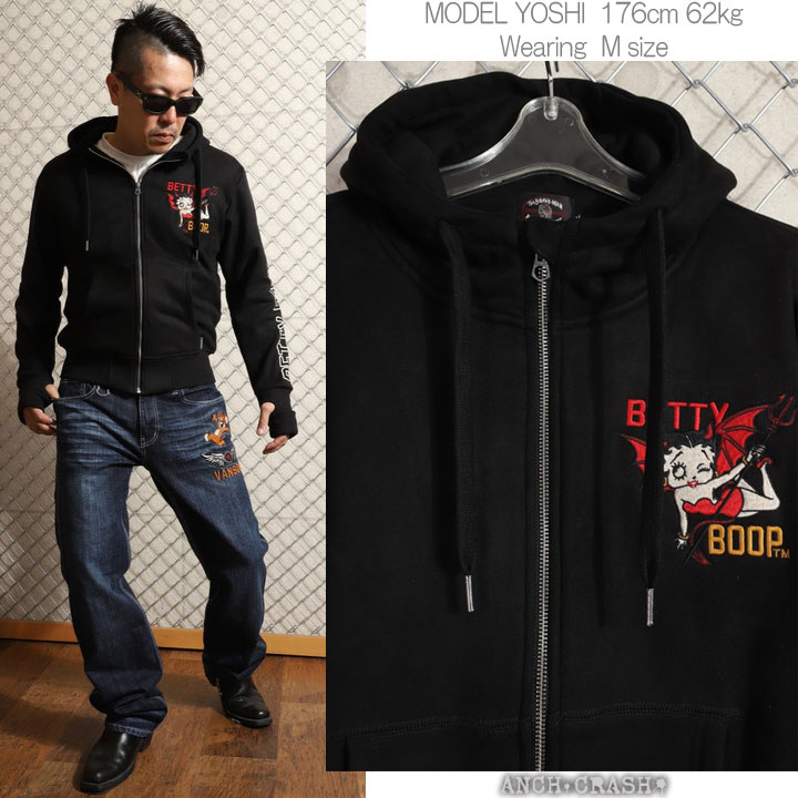 BETTY BOOP（ベティ ブープ） The BRAVE-MAN ボアボンディング ZIP