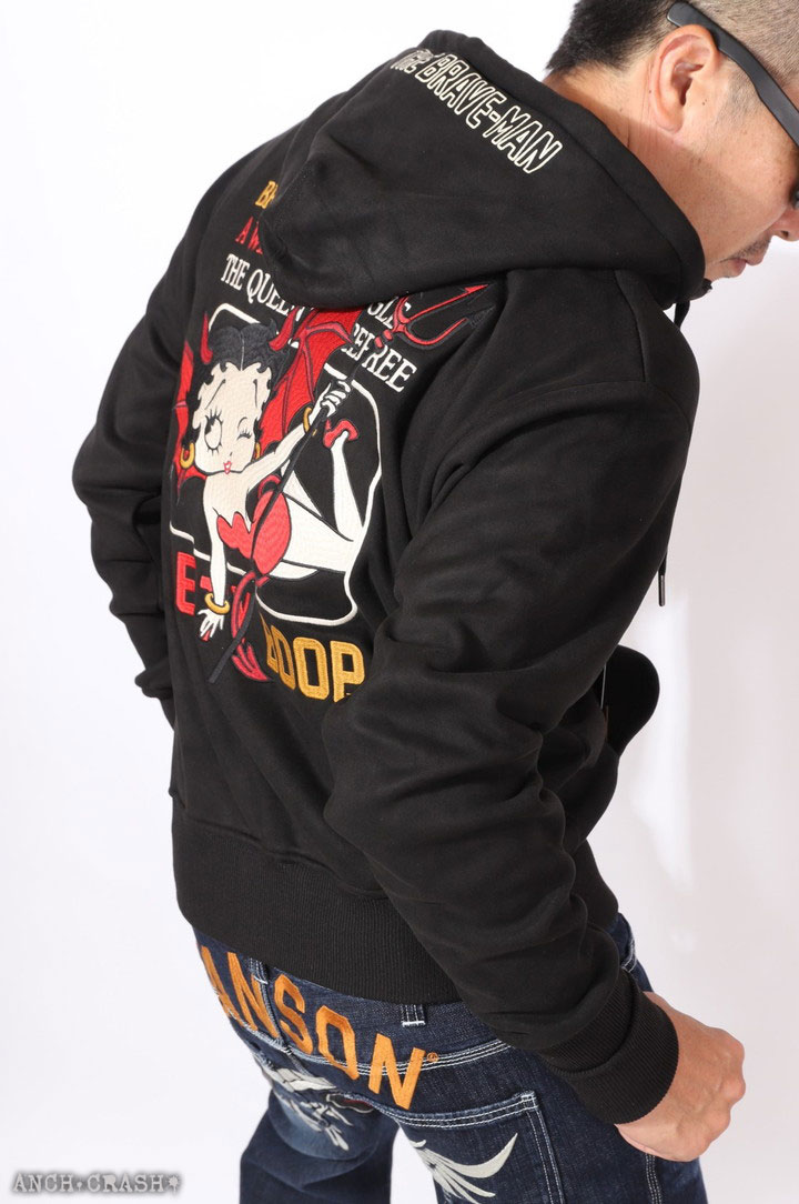 BETTY BOOP（ベティ ブープ） The BRAVE-MAN ボアボンディング ZIP