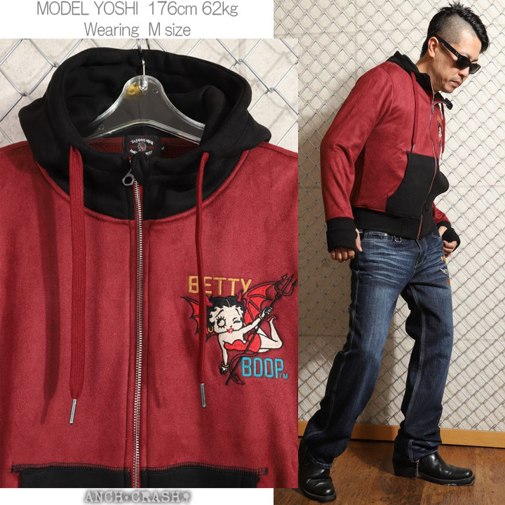 BETTY BOOP（ベティ ブープ） The BRAVE-MAN ボアボンディング ZIP